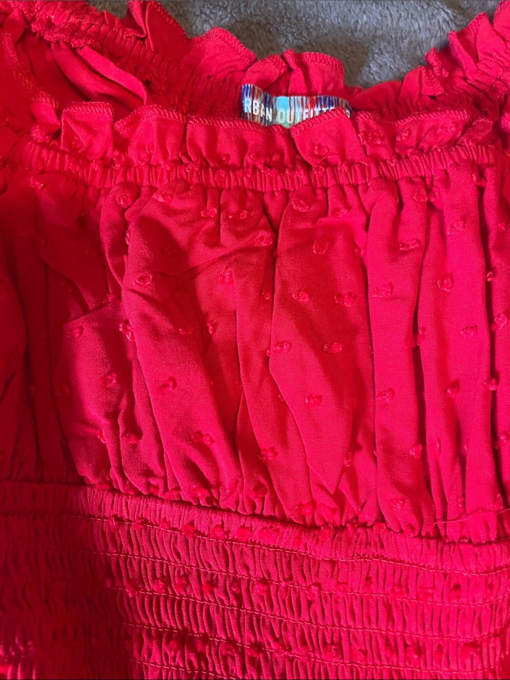 Urban outfitters Red Ruffled Romper Dress - Women's Jumpsuit - Picture 7 of 7